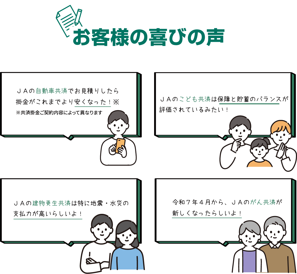 お客様の喜びの声